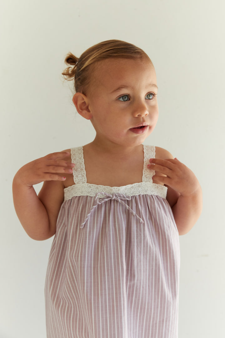 Juni Jnr Valerie Dress Rosa Stripe - kids dress