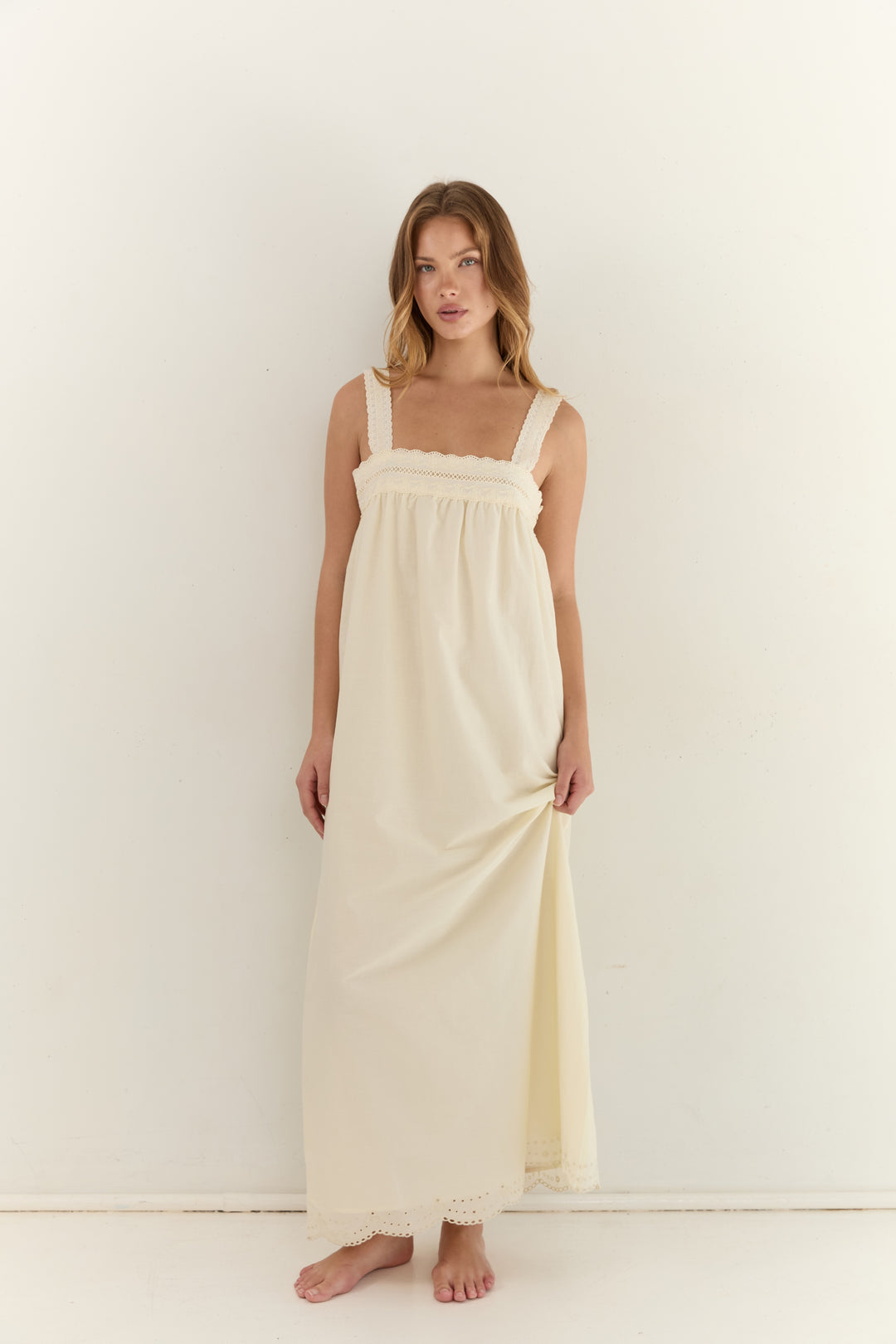 Juni Womens Francesca Maxi Dress Soft Daffodil - womens maxi dress