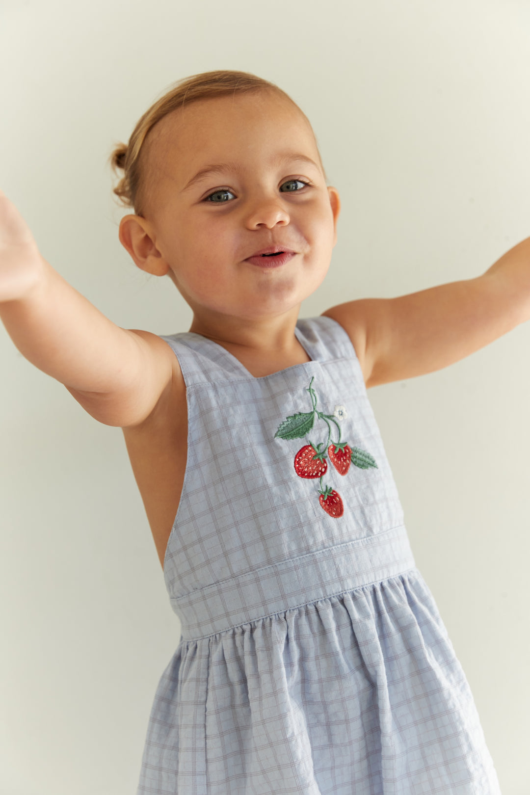 Juni Jnr Coco Dress Sky Gingham - kids dress