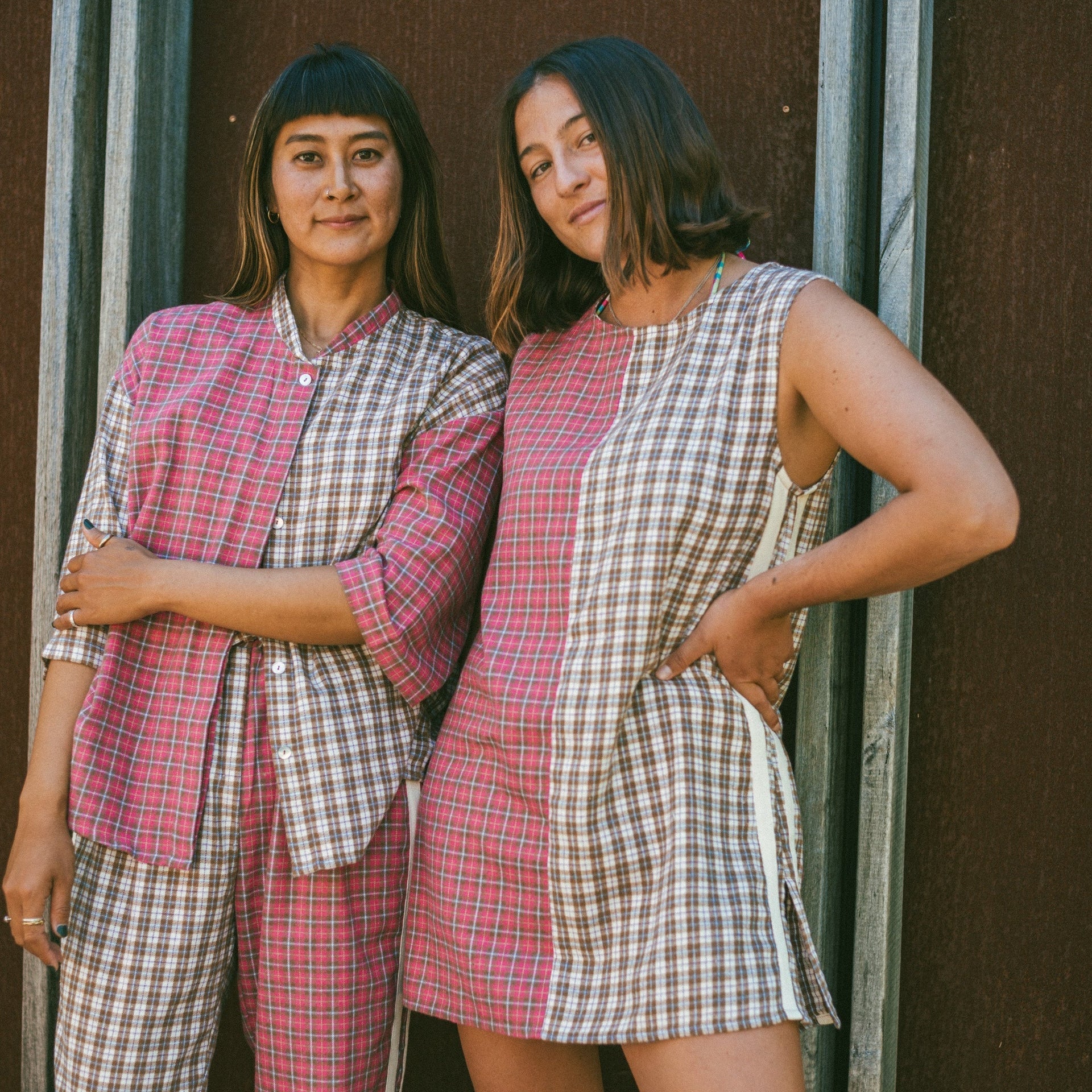 ATMOSEA FLANNEL BOX SHIRT: STRAWBERRY MILK