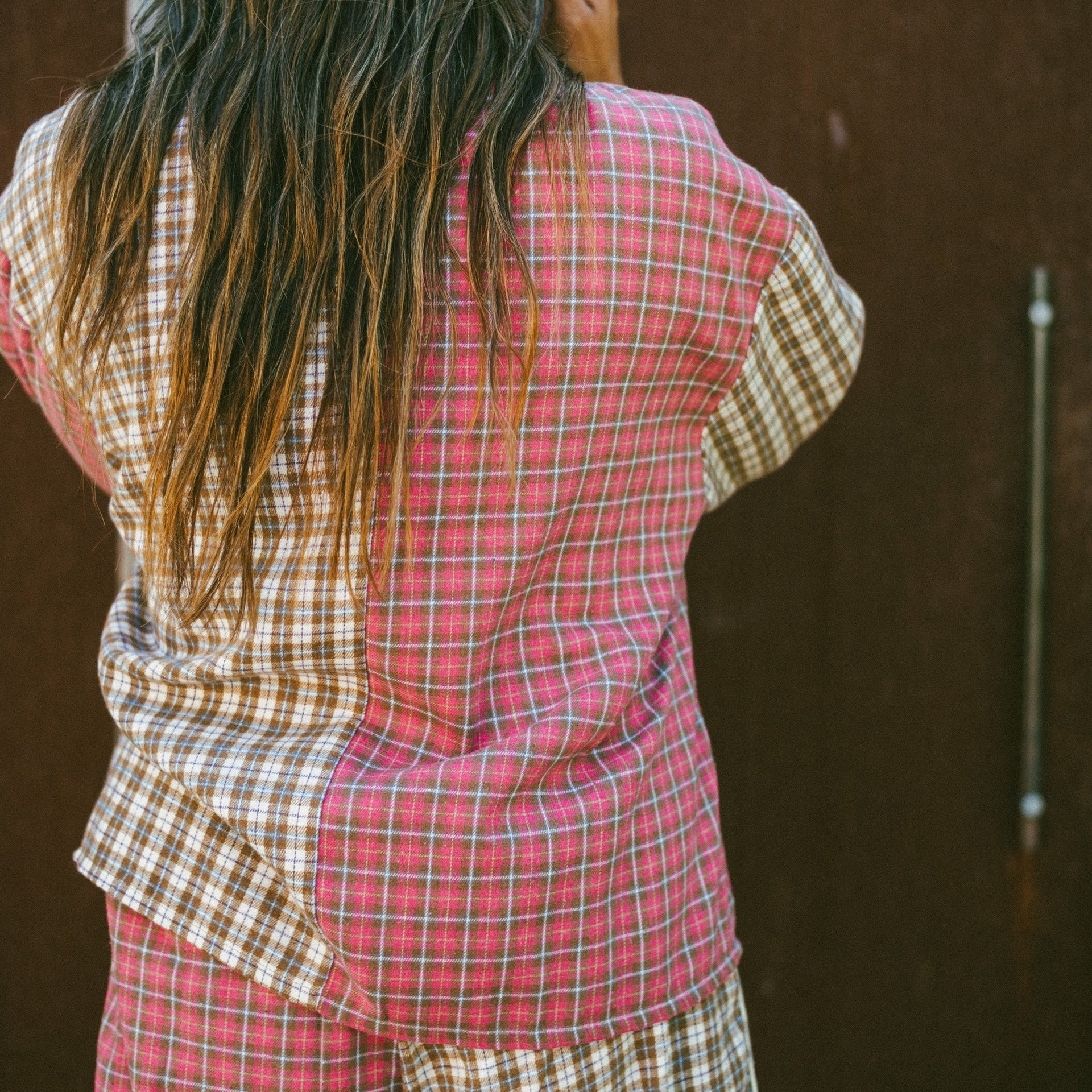 ATMOSEA FLANNEL BOX SHIRT: STRAWBERRY MILK