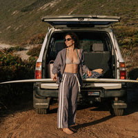 ATMOSEA FLANNEL FLARE PANT: FLANNEL