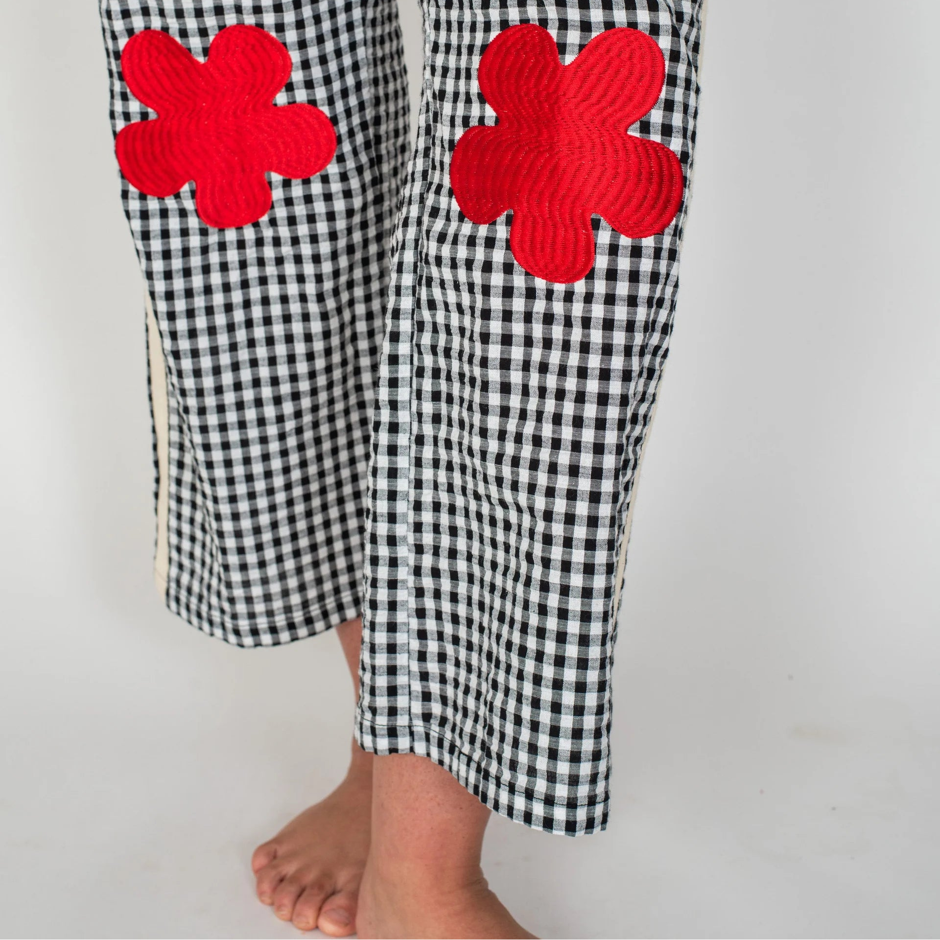 ATMOSEA FLARE PANT: BLACK GINGHAM