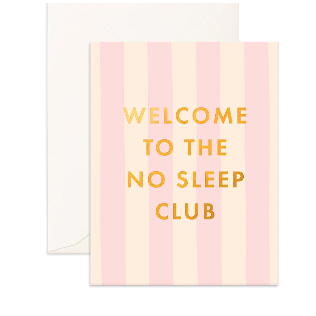 FOX &amp; FALLOW NO SLEEP CLUB PEONY STRIPE CARD