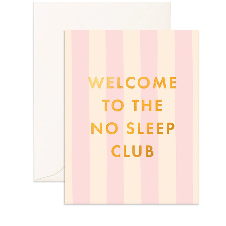 FOX &amp; FALLOW NO SLEEP CLUB PEONY STRIPE CARD