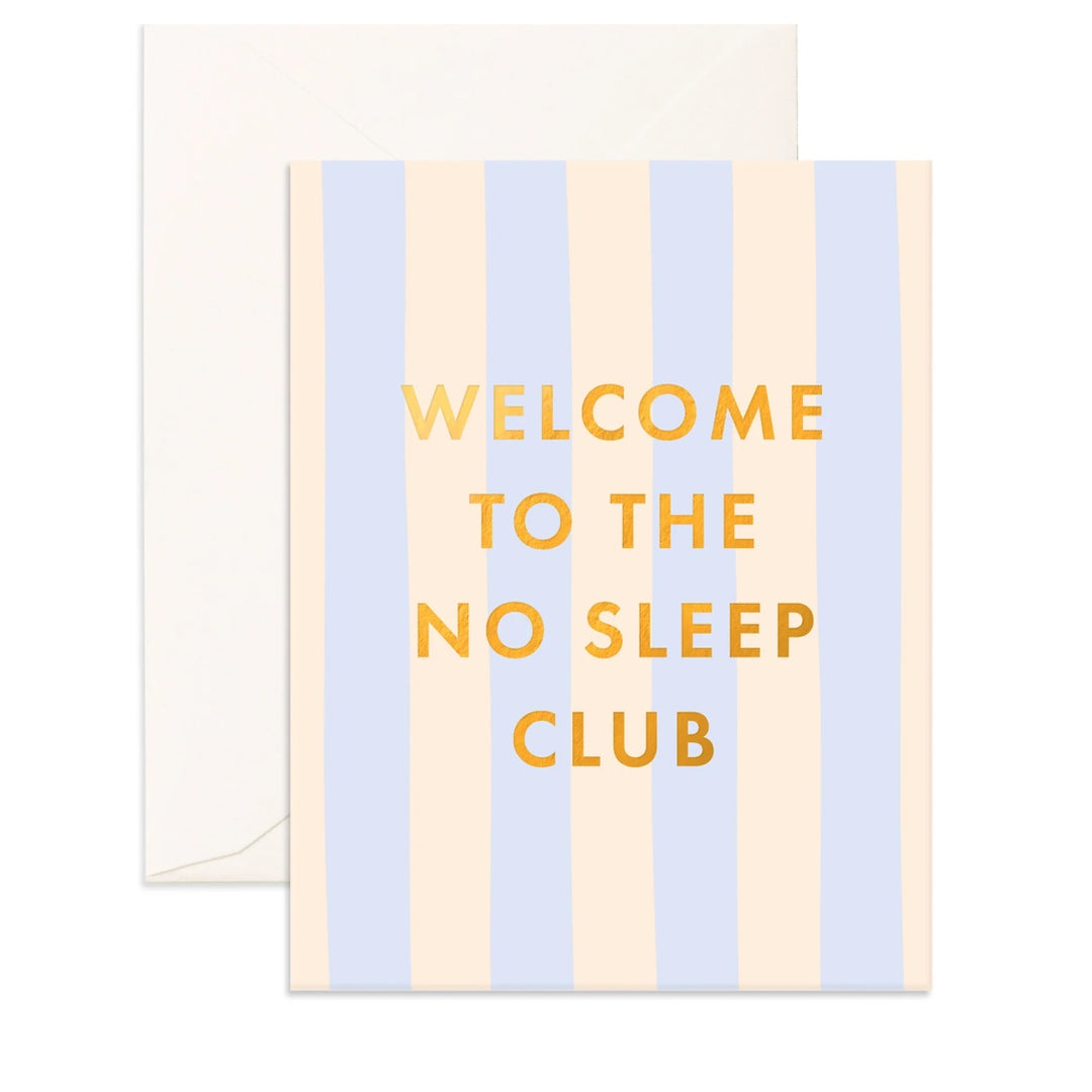 FOX &amp; FALLOW NO SLEEP CLUB POWDER STRIPE CARD