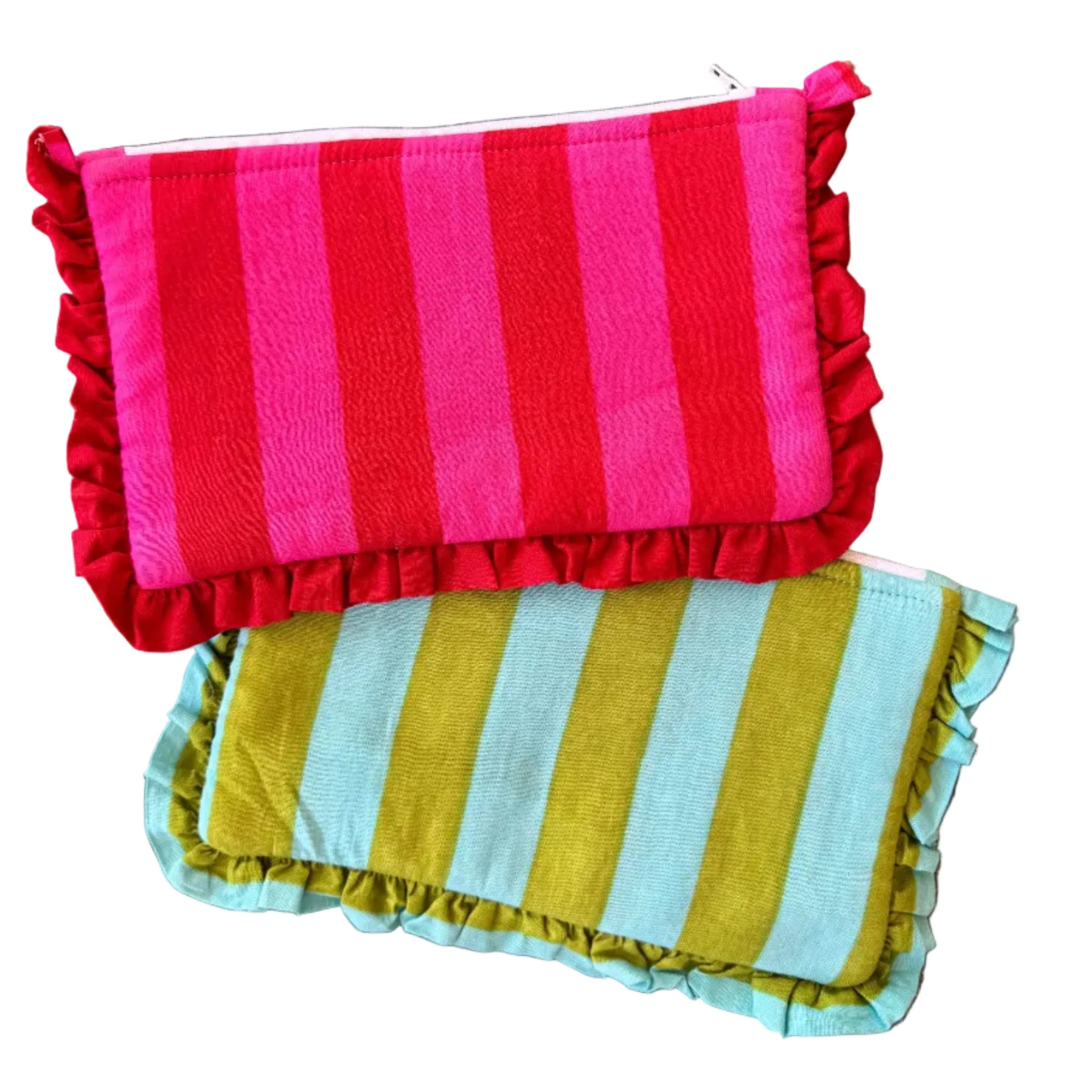 HAVANA RED PINK FRILL ZIP POUCH
