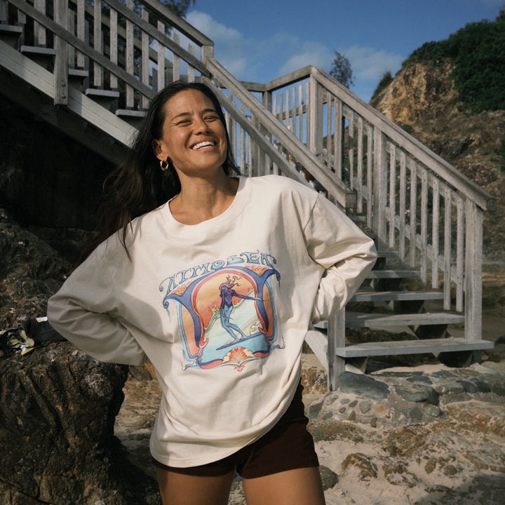 ATMOSEA ARTIST L/S TEE: SALINE SHRINE BY ANGIE SAMBLOTTE