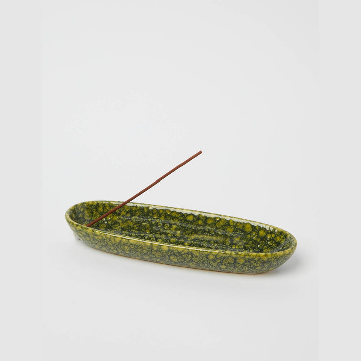 GENTLE HABITS THE COLLECTOR CERAMIC INCENSE HOLDER: GREEN