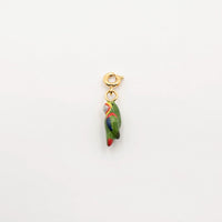 NACH GREEN PARROT PORCELAIN CHARM