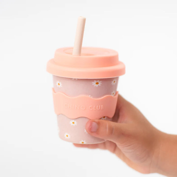CHINO CLUB BABYCHINO CUP : PINK DAISY /  4OZ