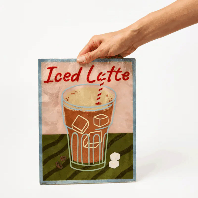 J & CO BARISTA WALL ART: ICED LATTE