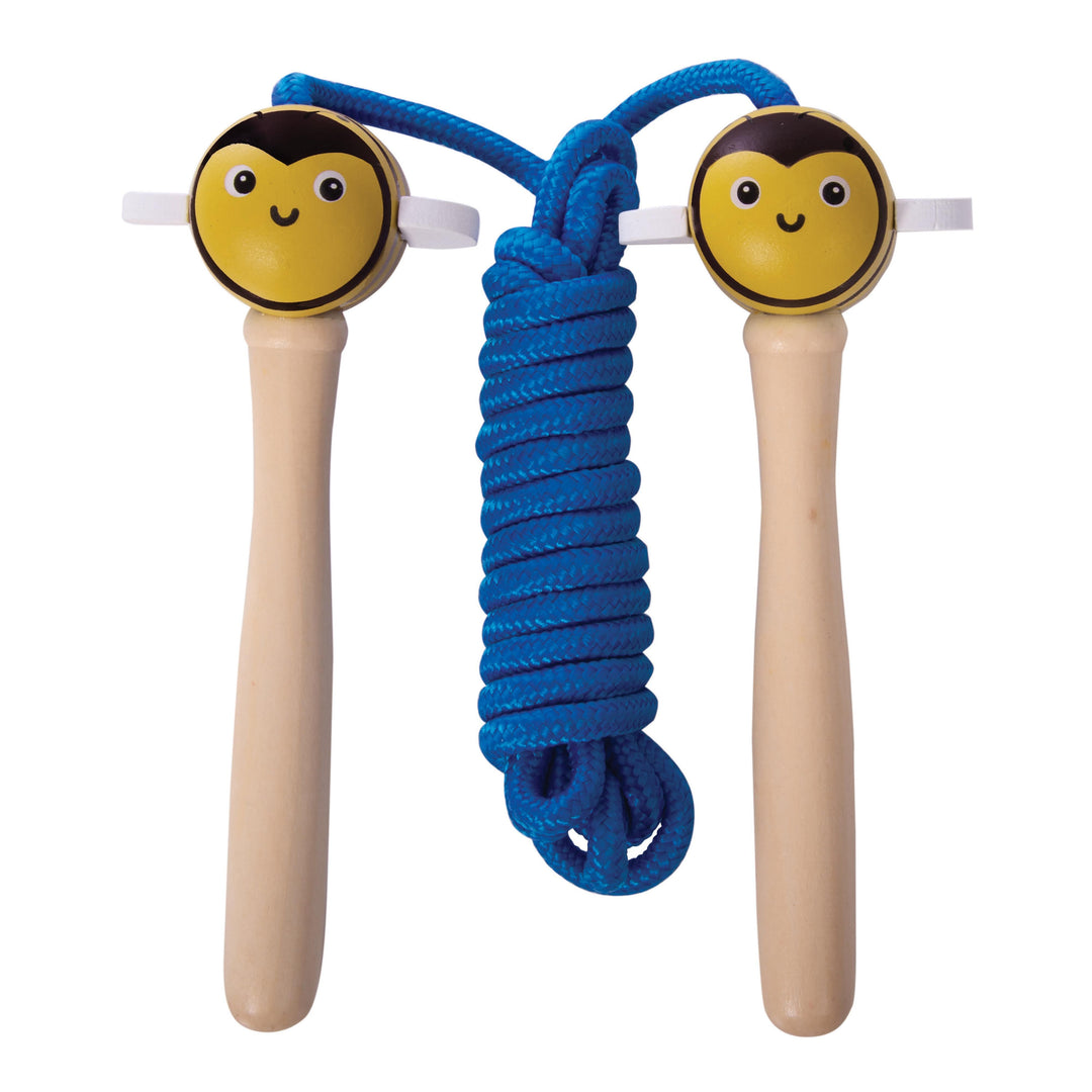WOODEN SKIPPING ROPE: GARDEN ANIMALS