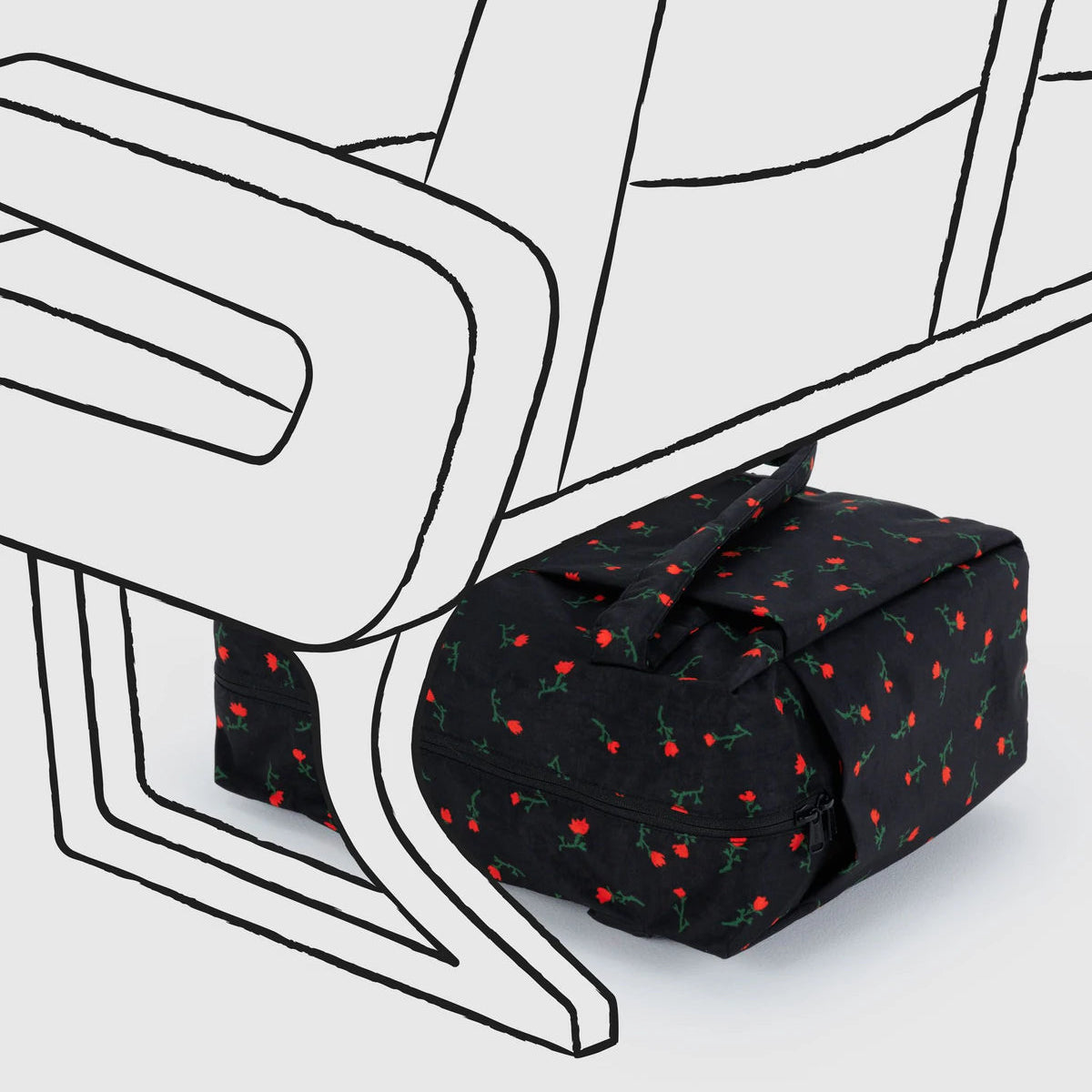 BAGGU SMALL CLOUD CARRY-ON: PAINTED WILDFLOWER