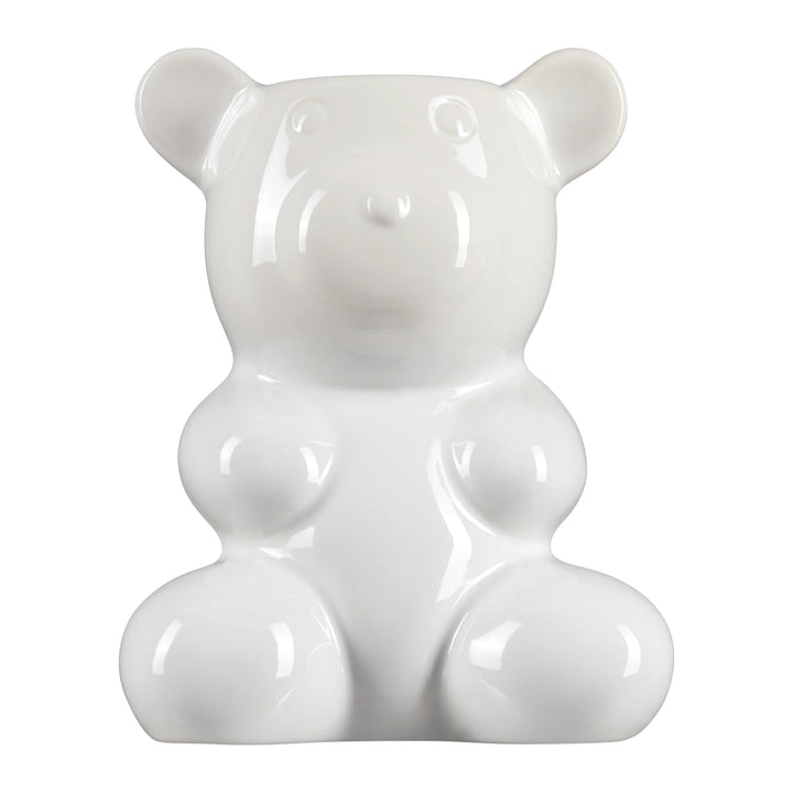 CRYSTAL HAZE NOSTALGIA BEAR VASE: WHITE