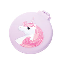 UNICORN COMPACT HAIRBRUSH/MIRROR