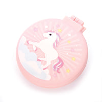 UNICORN COMPACT HAIRBRUSH/MIRROR