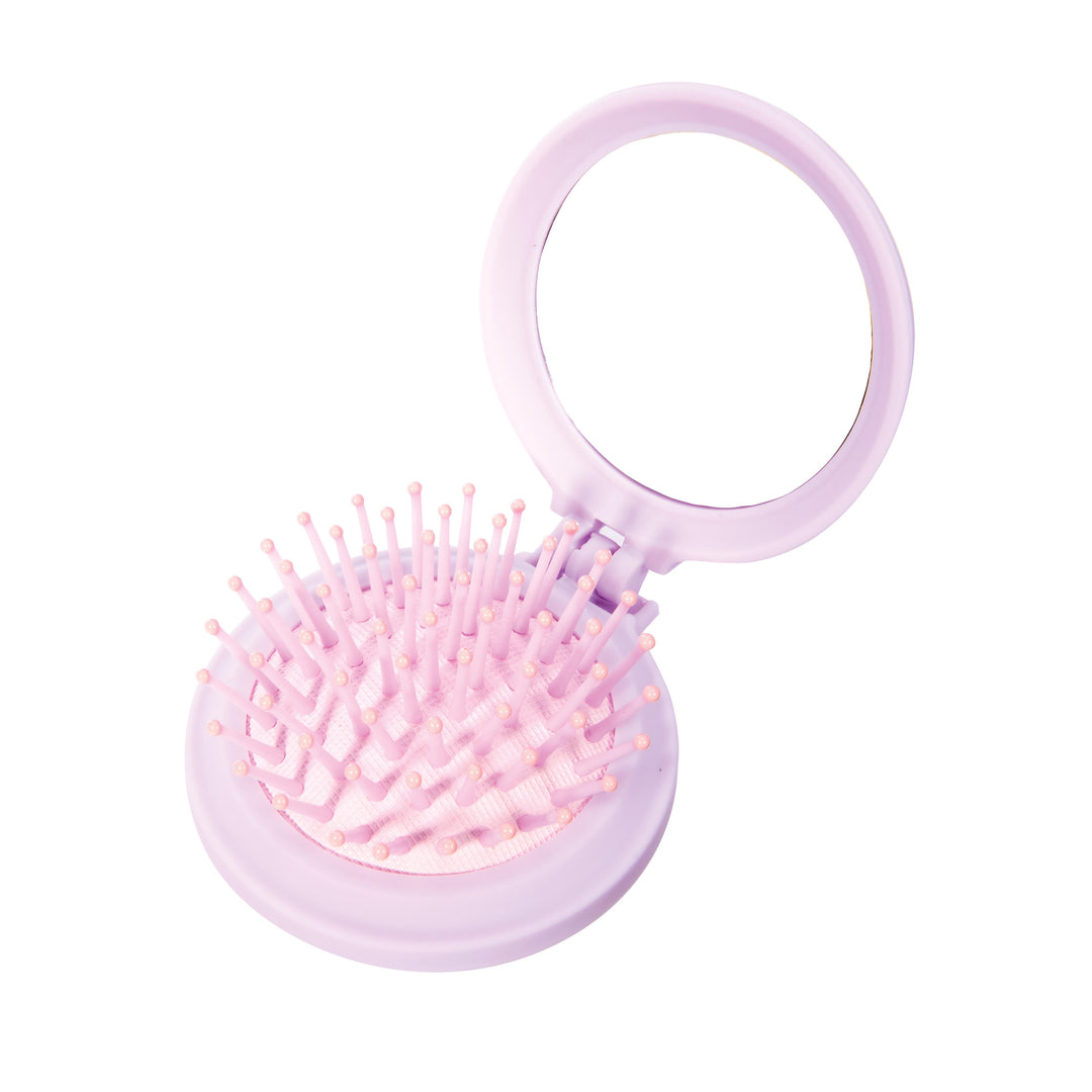 UNICORN COMPACT HAIRBRUSH/MIRROR