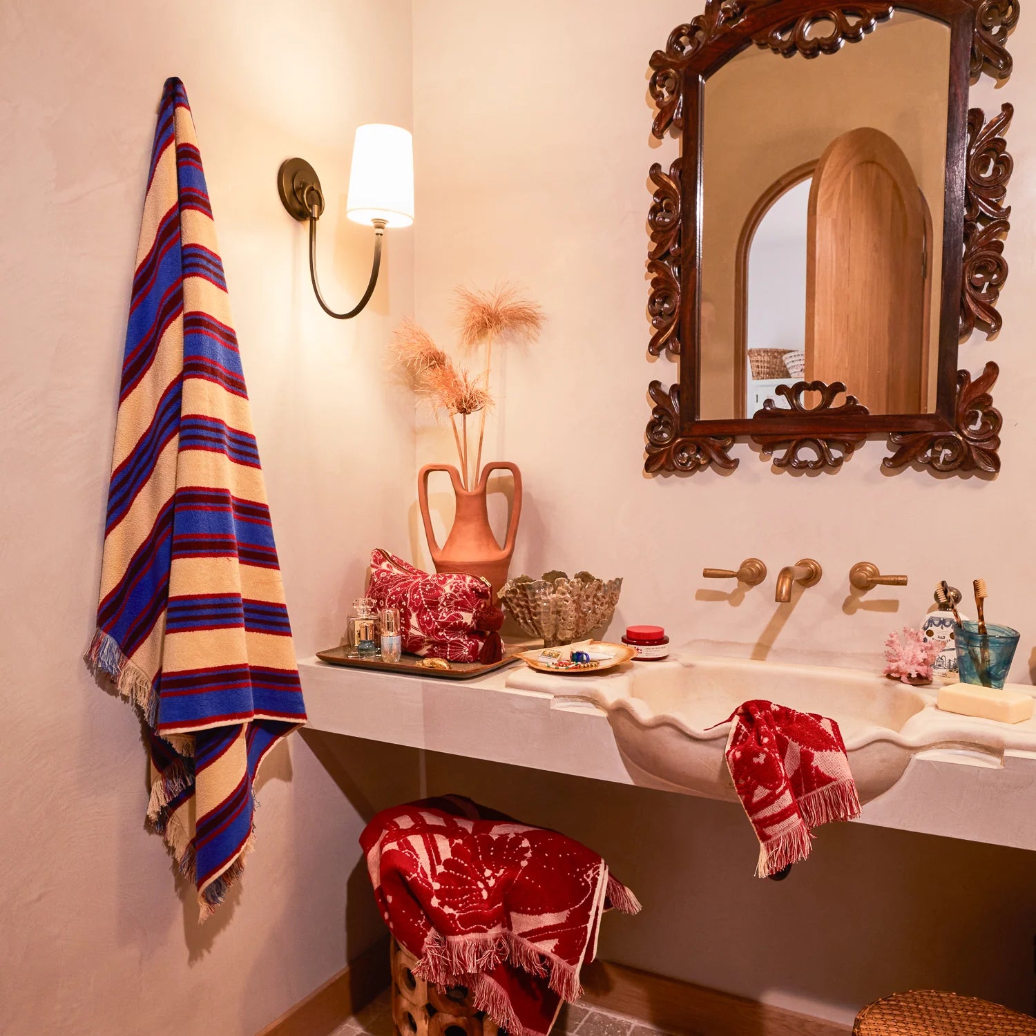 SAGE & CLARE SELENE BATH SHEET: AZURE