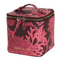 SAGE & CLARE DELPHINE SMALL VANITY CASE: GARNET