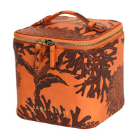SAGE & CLARE DELPHINE SMALL VANITY CASE: VIVID CORAL