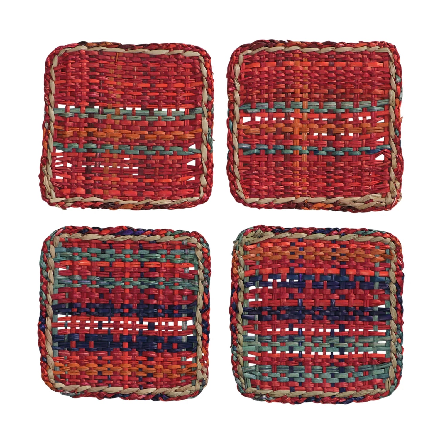 SAGE & CLARE ISLA COASTER SET: CRIMSON