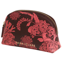 SAGE & CLARE DELPHINE COSMETIC POUCH: GARNET