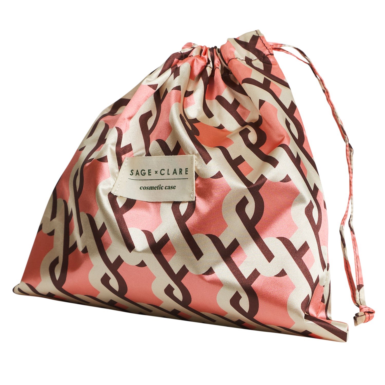 SAGE & CLARE DELPHINE COSMETIC POUCH: GARNET