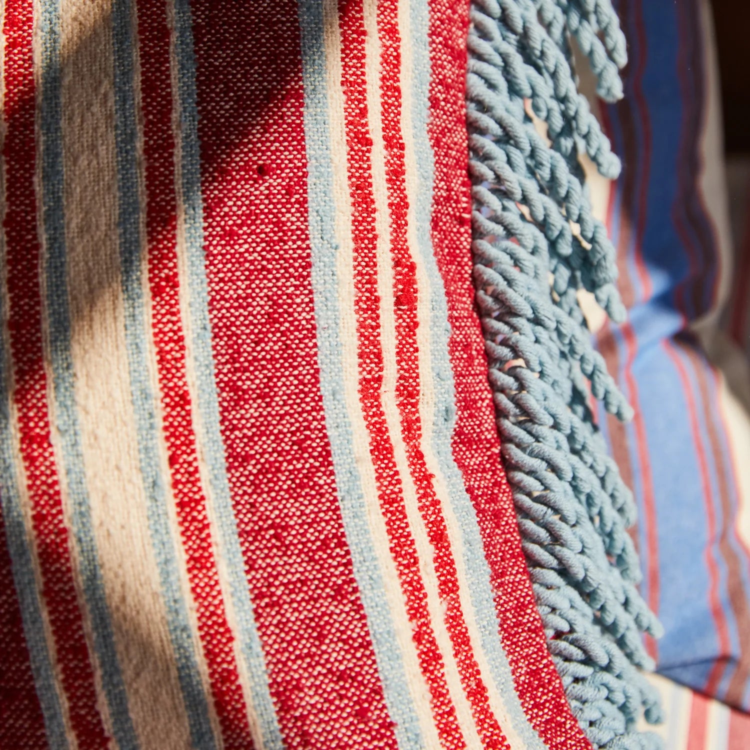 SAGE & CLARE SELENE WOVEN CUSHION: CRIMSON