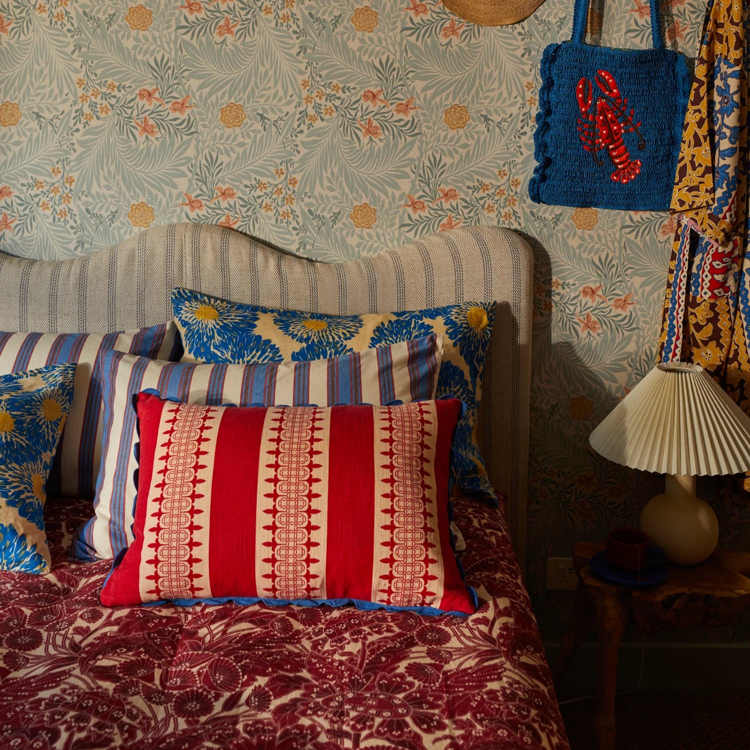 SAGE & CLARE ANTONELLA CUSHION: AZURE