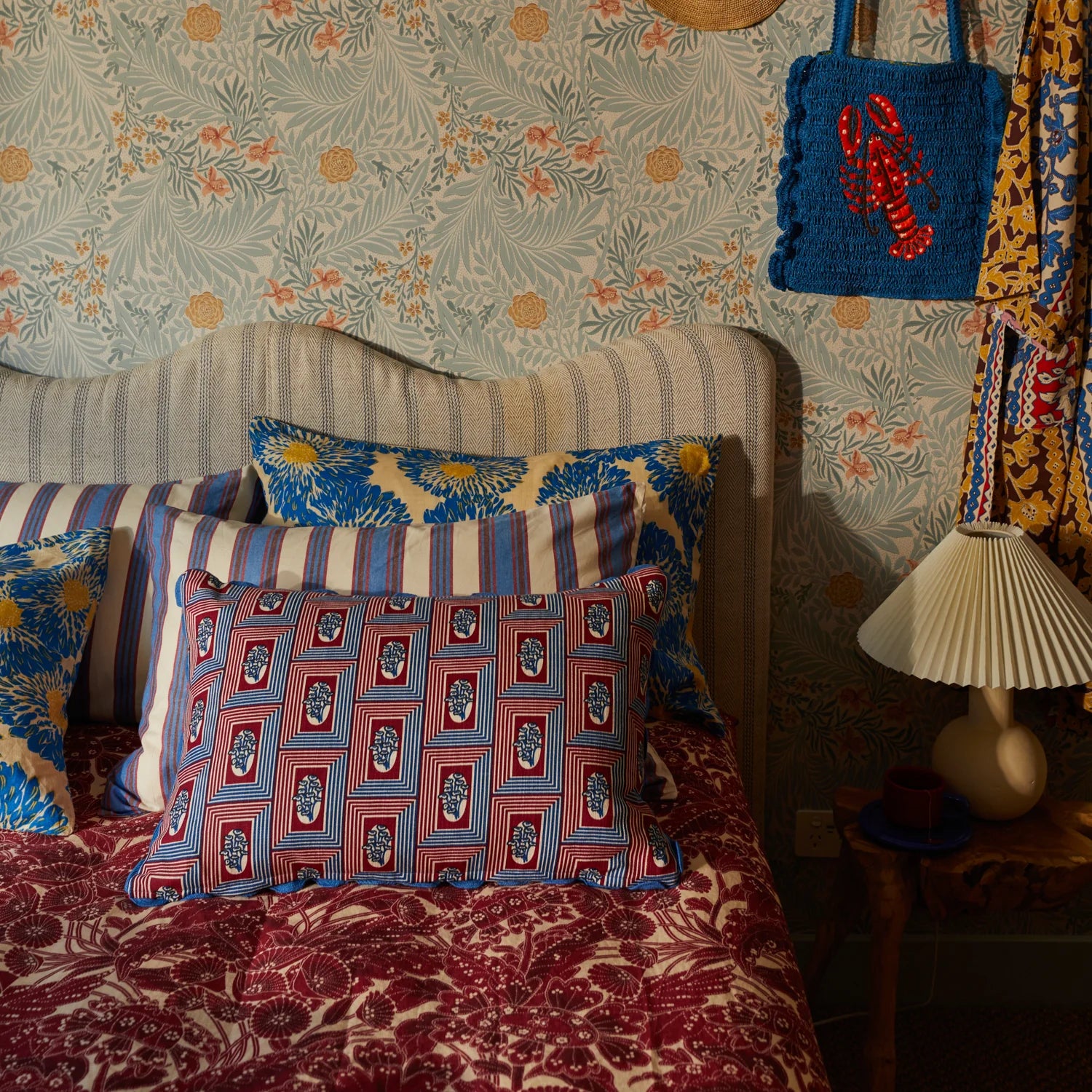 SAGE & CLARE ANTONELLA CUSHION: AZURE