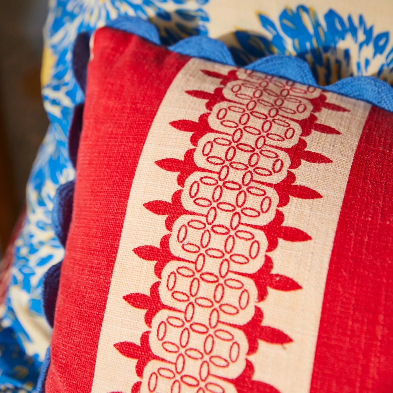 SAGE & CLARE ANTONELLA CUSHION: AZURE