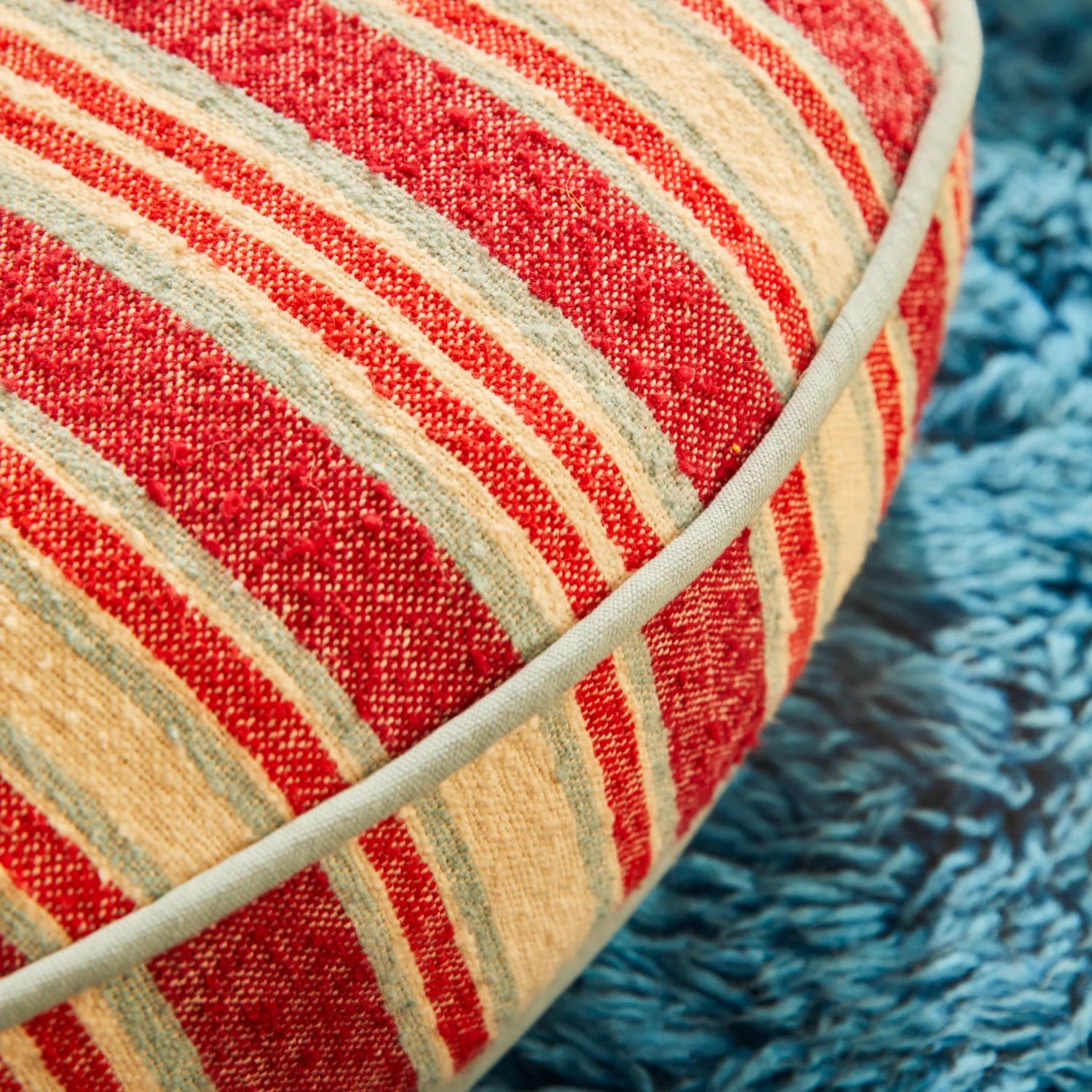 SAGE & CLARE SELENE WOVEN FLOOR CUSHION: CRIMSON