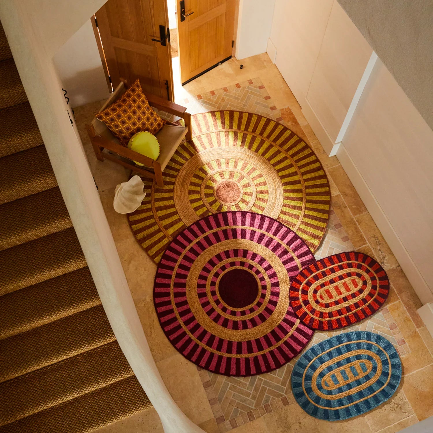 SAGE & CLARE FERNANDA JUTE MAT: CRIMSON