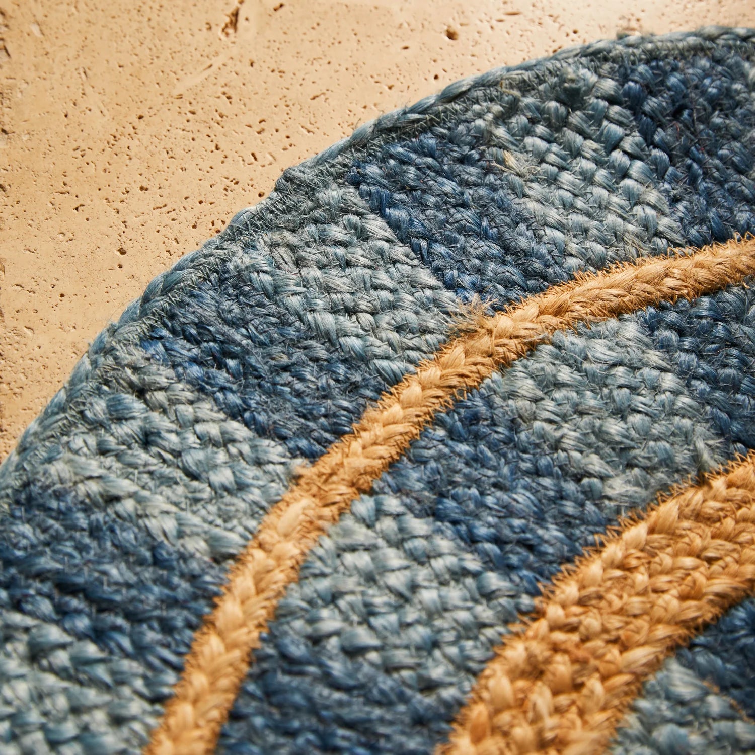 SAGE & CLARE FERNANDA JUTE MAT: CERULEAN