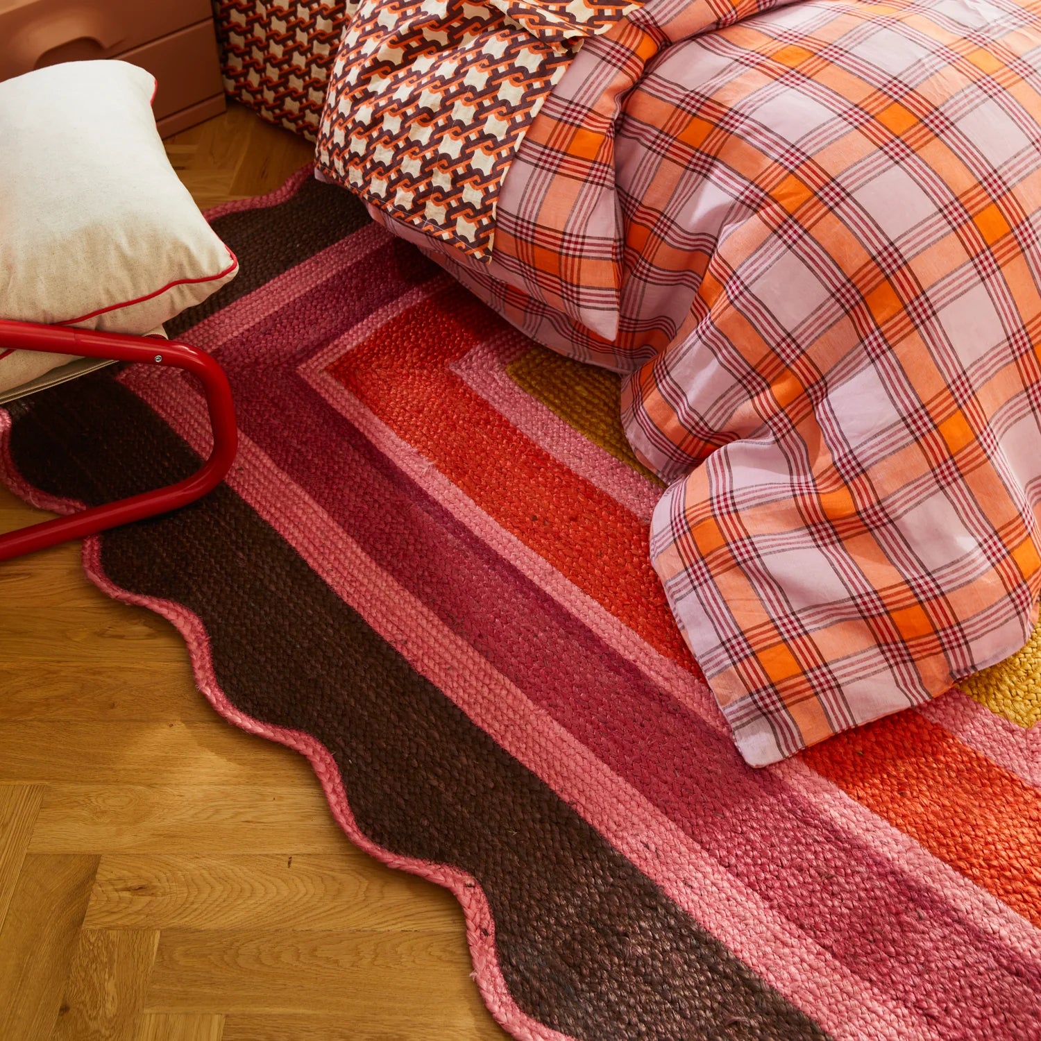 SAGE & CLARE MELVIE JUTE RUG: GARNET / 150 X 210CM