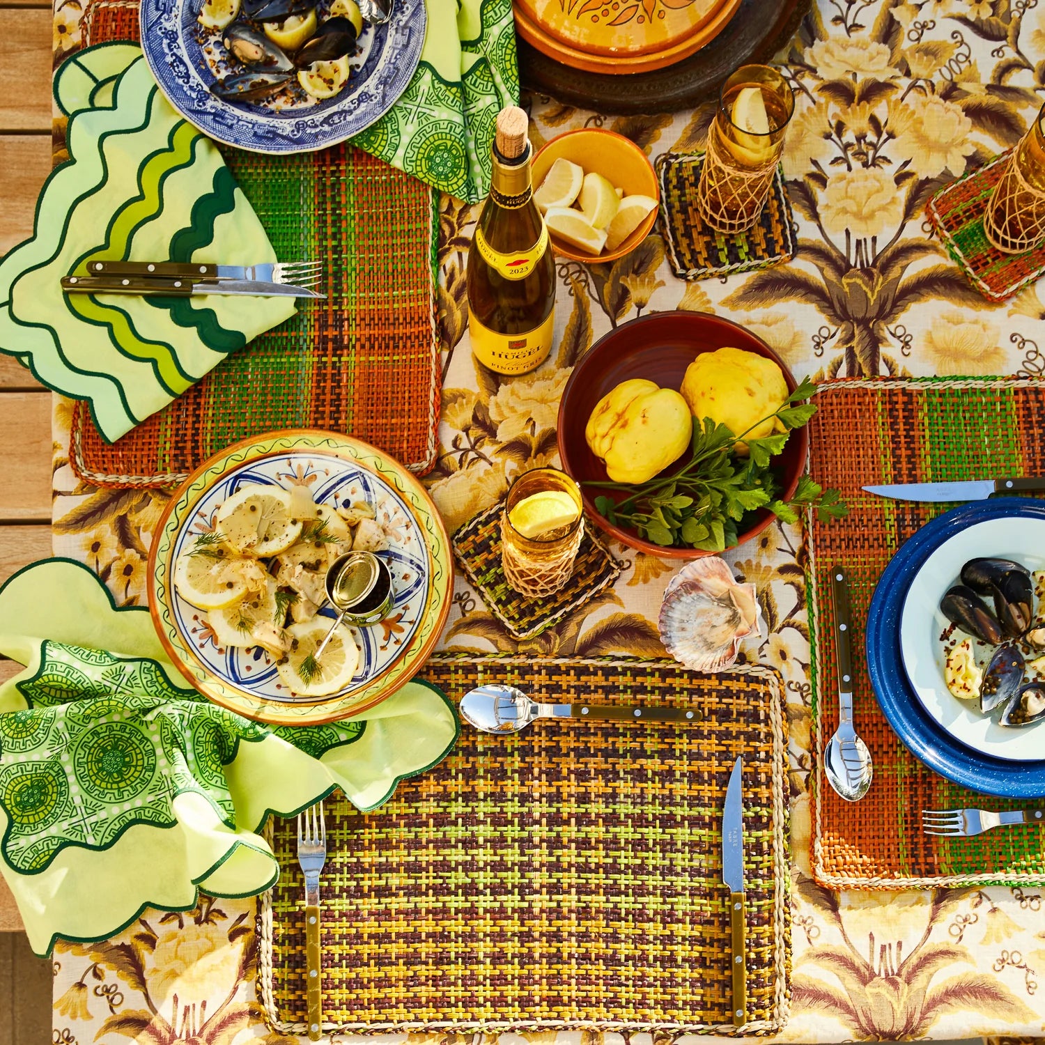 SAGE & CLARE ISLA PLACEMAT SET: ANISE