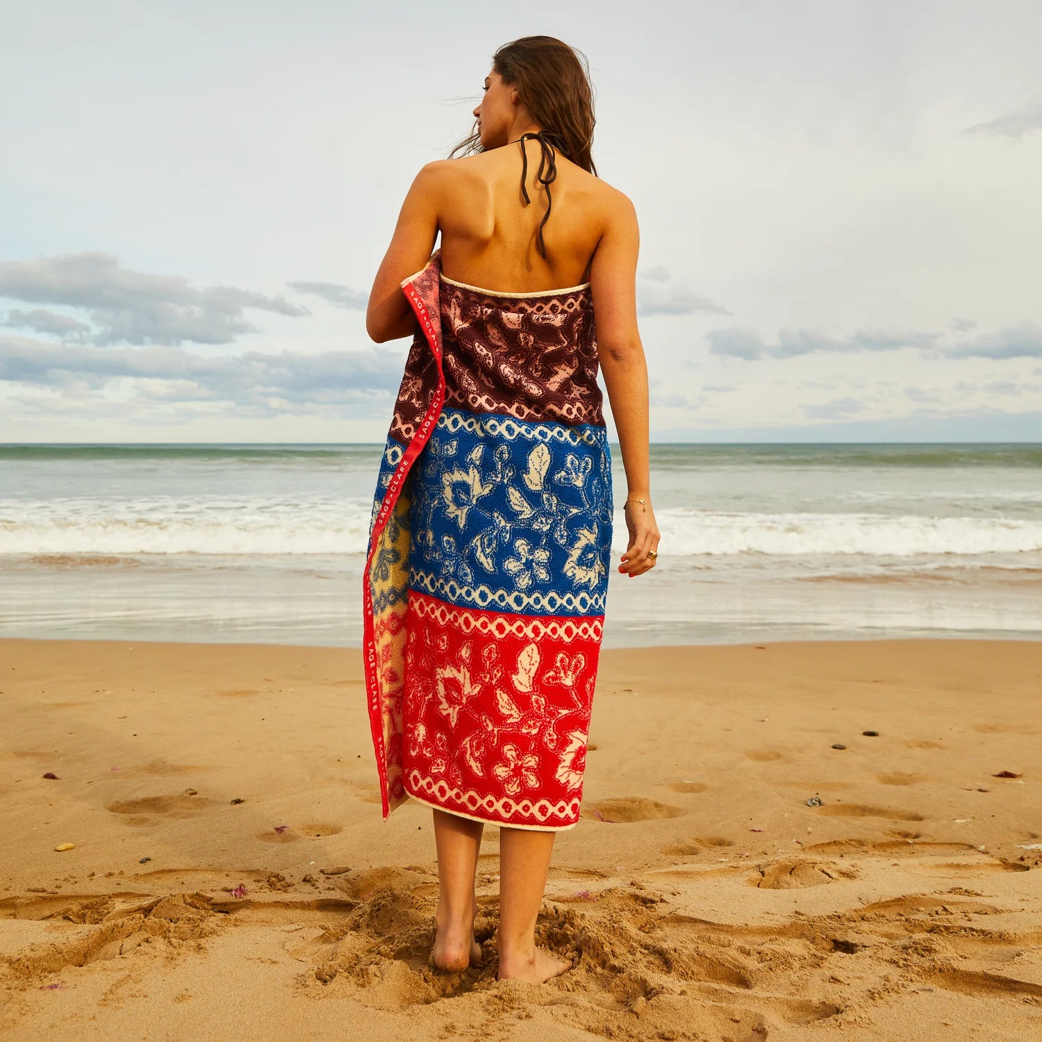 SAGE & CLARE THEA BATH SHEET: VERMILLION