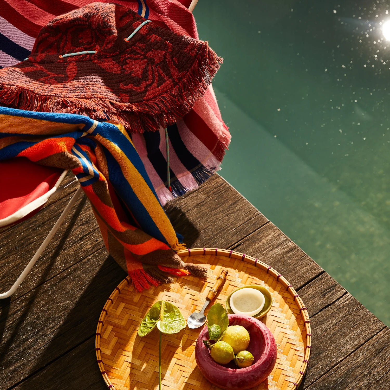 SAGE & CLARE CHIARA BATH SHEET: AZURE