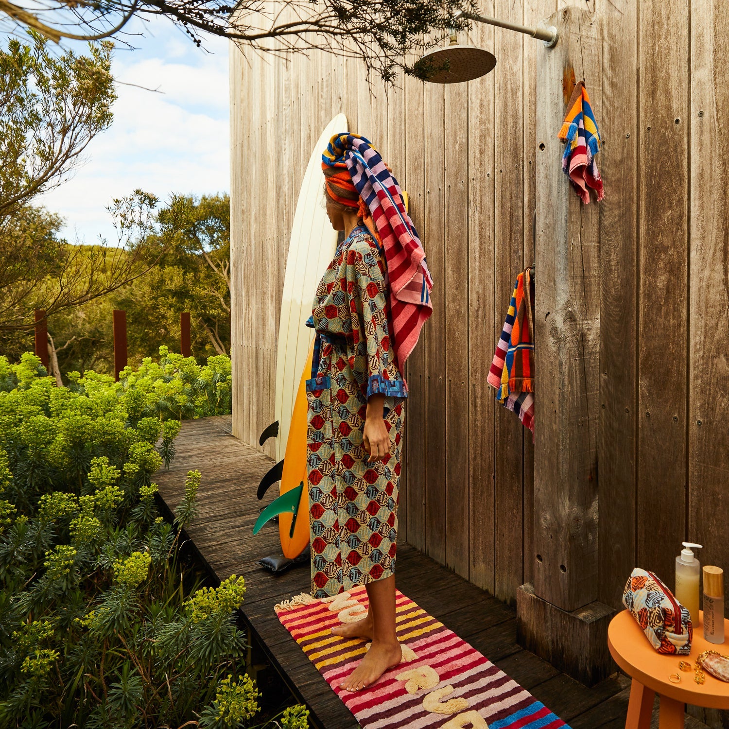 SAGE & CLARE CHIARA HAND TOWEL: AZURE