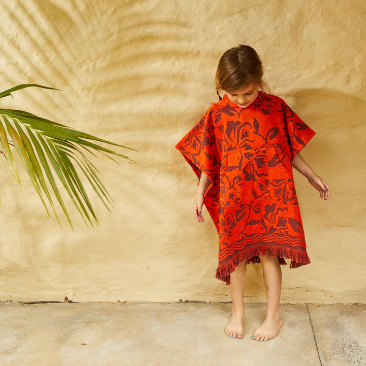 SAGE &amp; CLARE ROSALIA KIDS PONCHO: FLAME