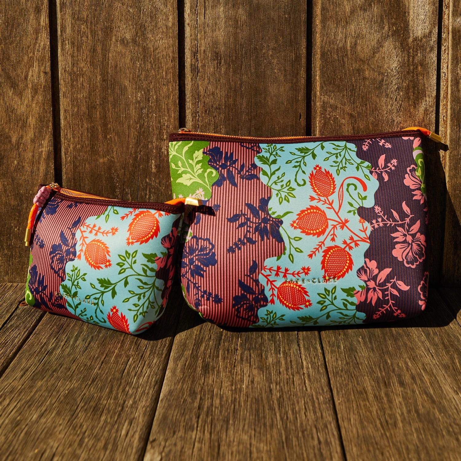 SAGE & CLARE LEILANI POUCH: GARNET