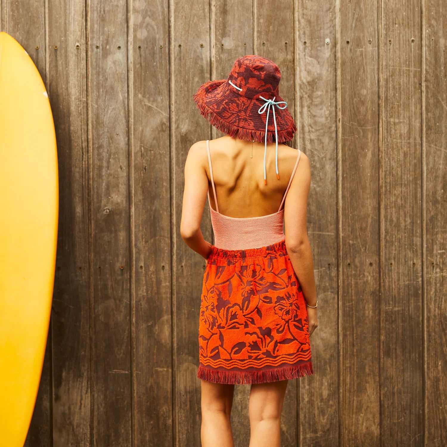 SAGE & CLARE ROSALIA SKIRT: FLAME