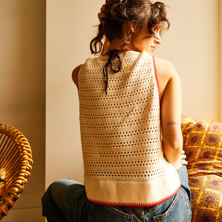 SAGE &amp; CLARE NATALINA KNIT TOP: PEARL