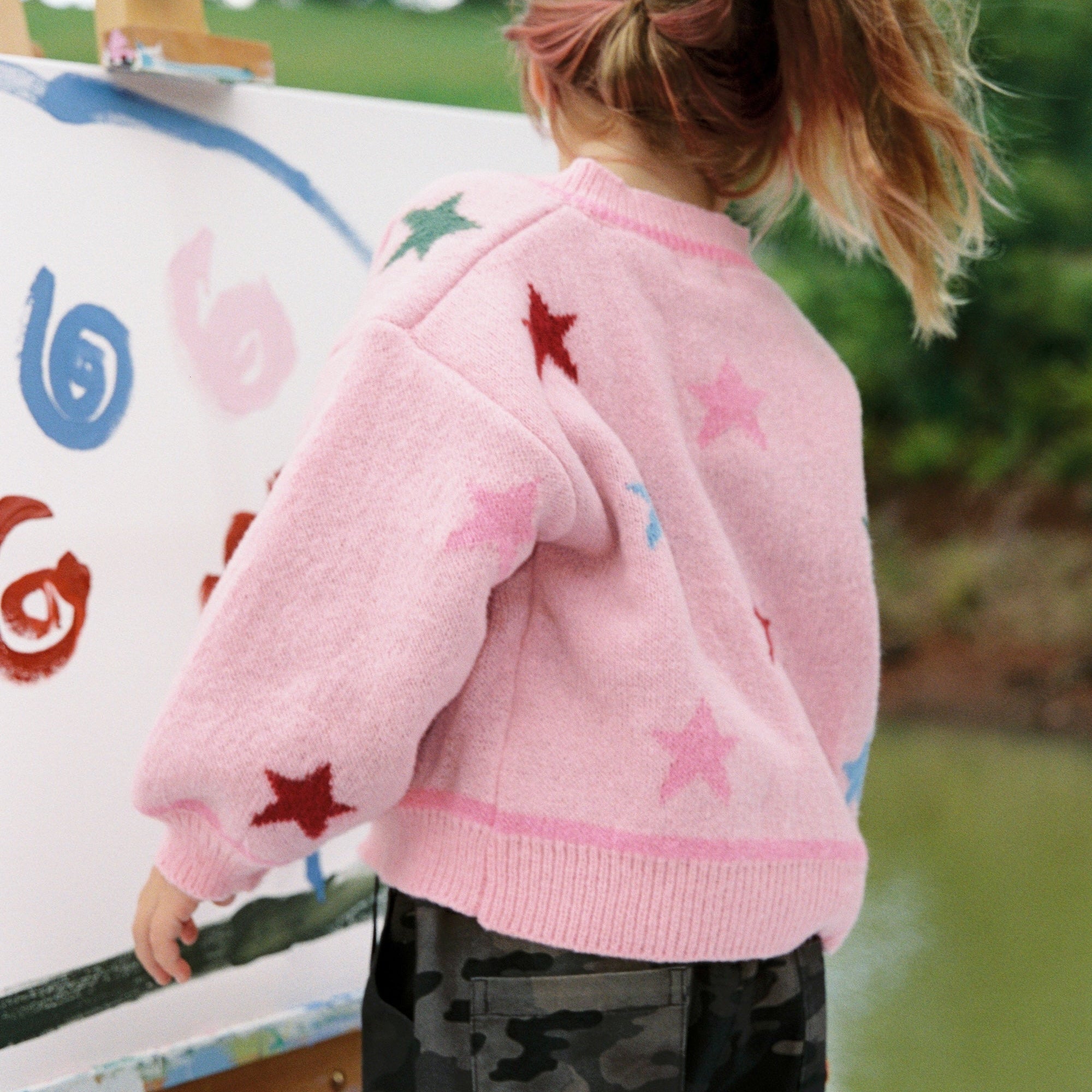 JUNI JNR STAR CARDIGAN: STARS