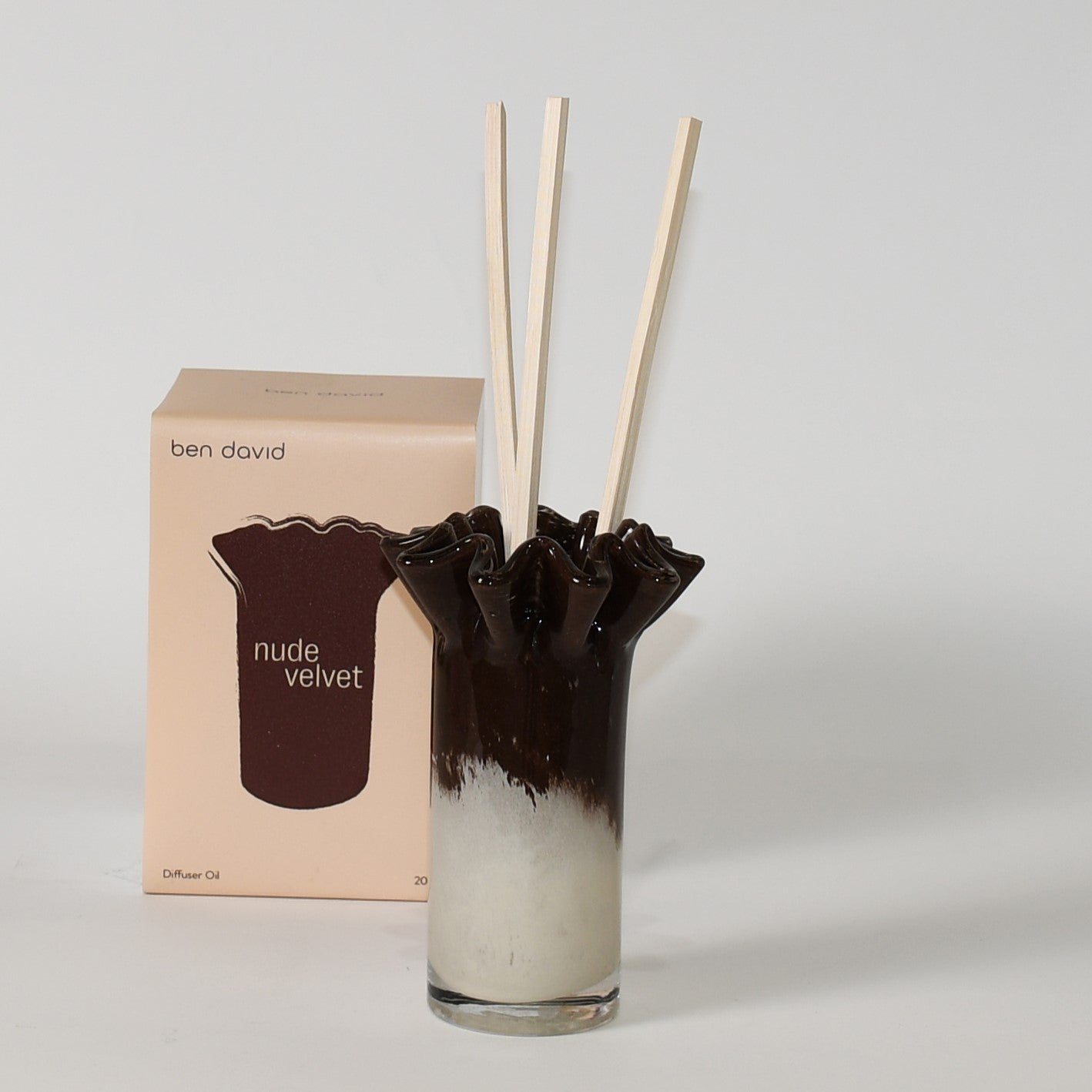 BEN DAVID BY KAS KIKI DIFFUSER VASE: NUDE VELVET