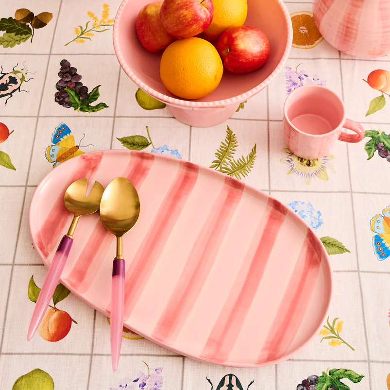 KIP & CO PINK STRIPE PLATTER