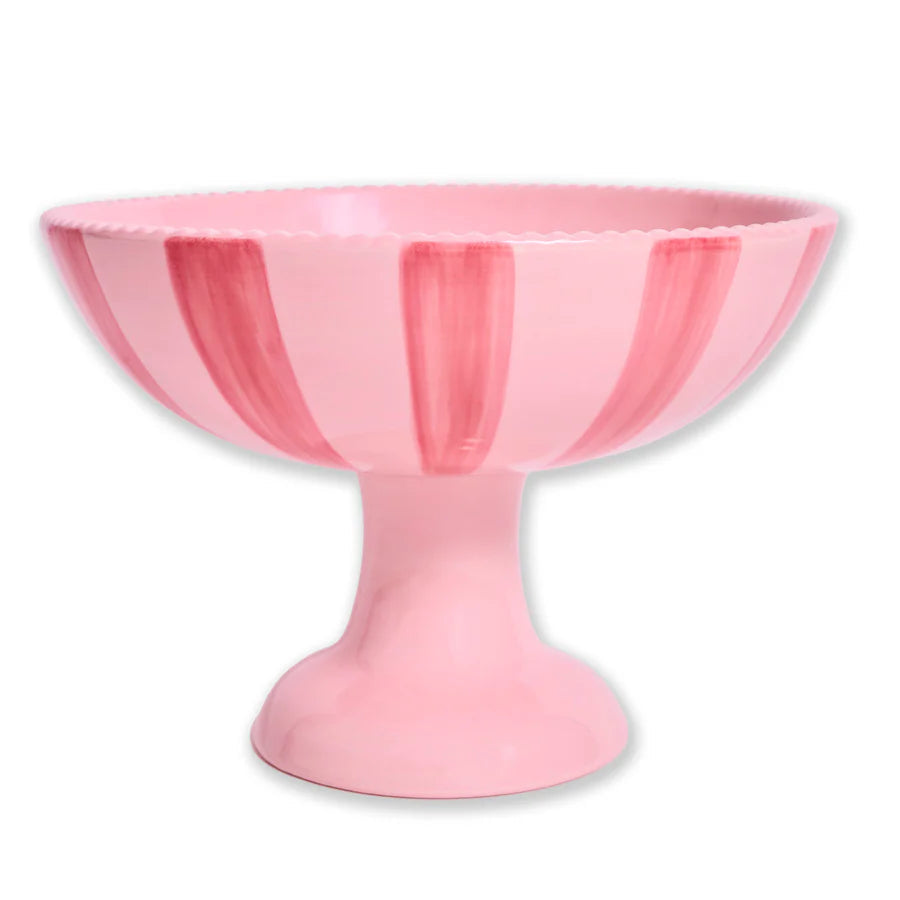 KIP & CO PINK STRIPE FRUIT BOWL