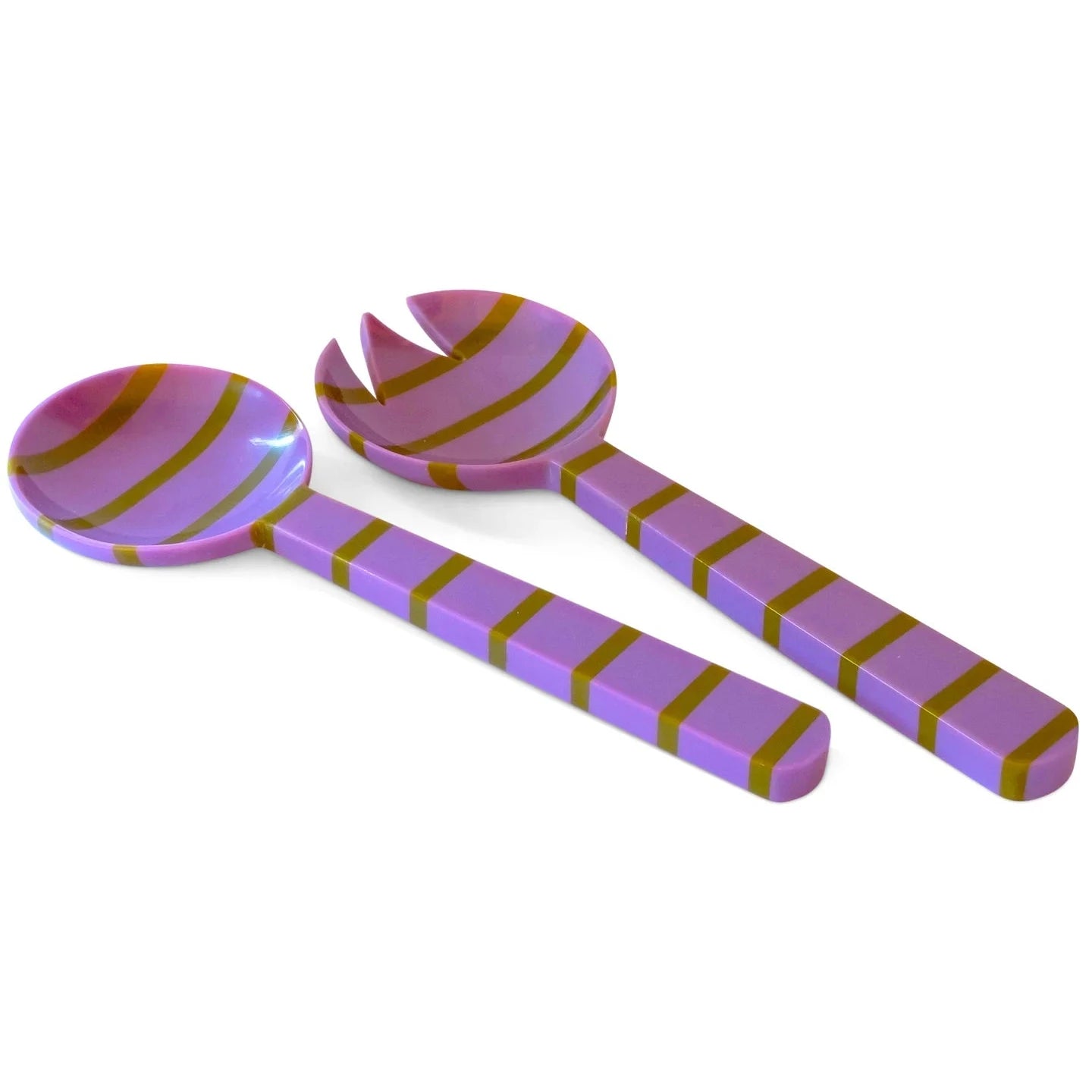 KIP & CO WISTERIA LANE STRIPE RESIN SALAD SERVERS