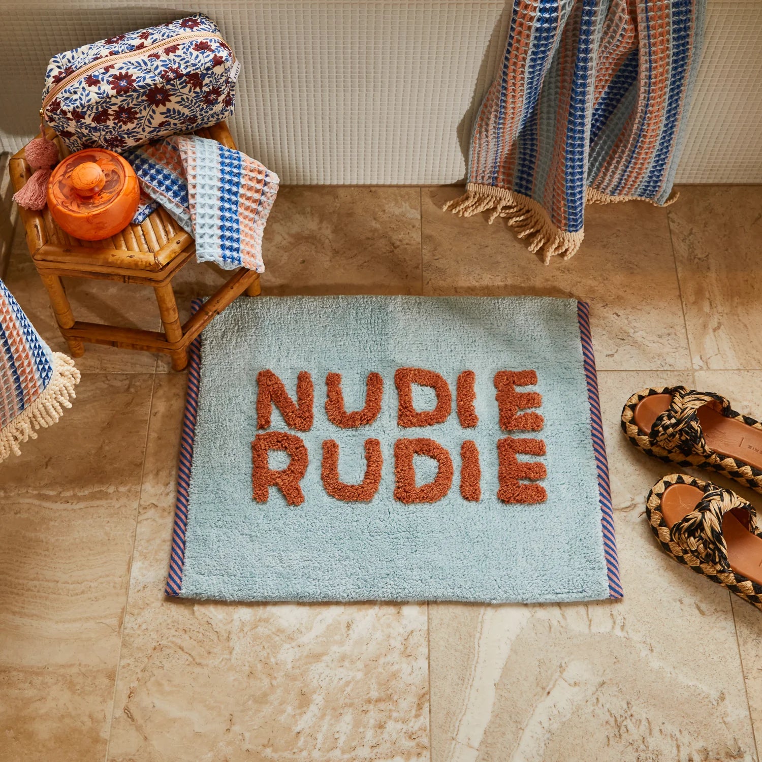 SAGE & CLARE TULA NUDIE BATH MAT MINI: SKY